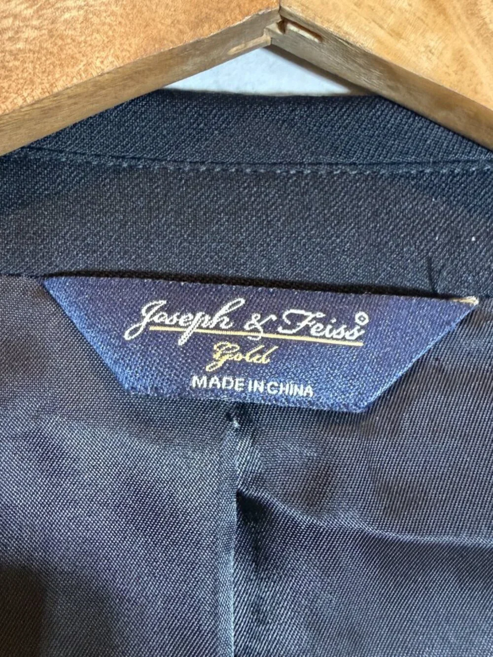 Joseph & Feiss Gold Wool Sport Coat Dinner Jacket Blazer Men's 52L Black Career